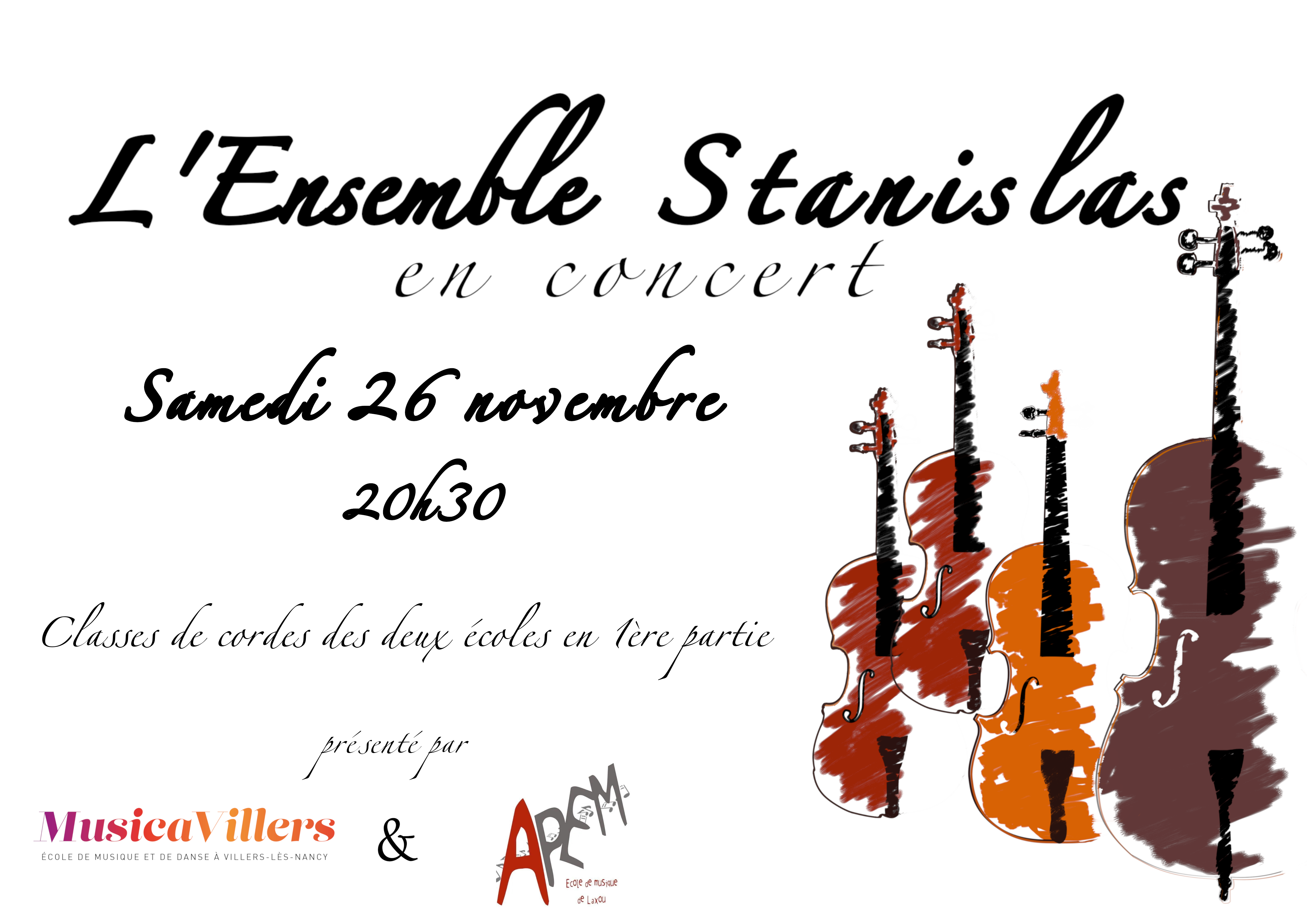 Lire la suite à propos de l’article Samedi 26/11 – concert Ensemble Stanislas
